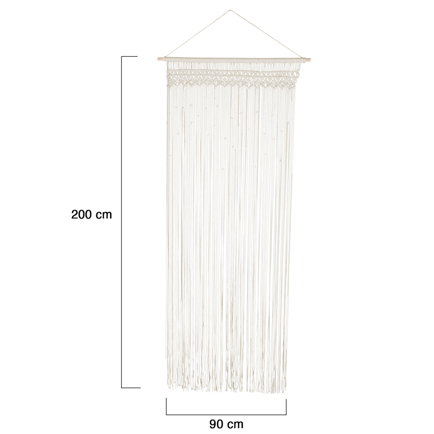 Rideau 90x200 cm bohème macramé - 5