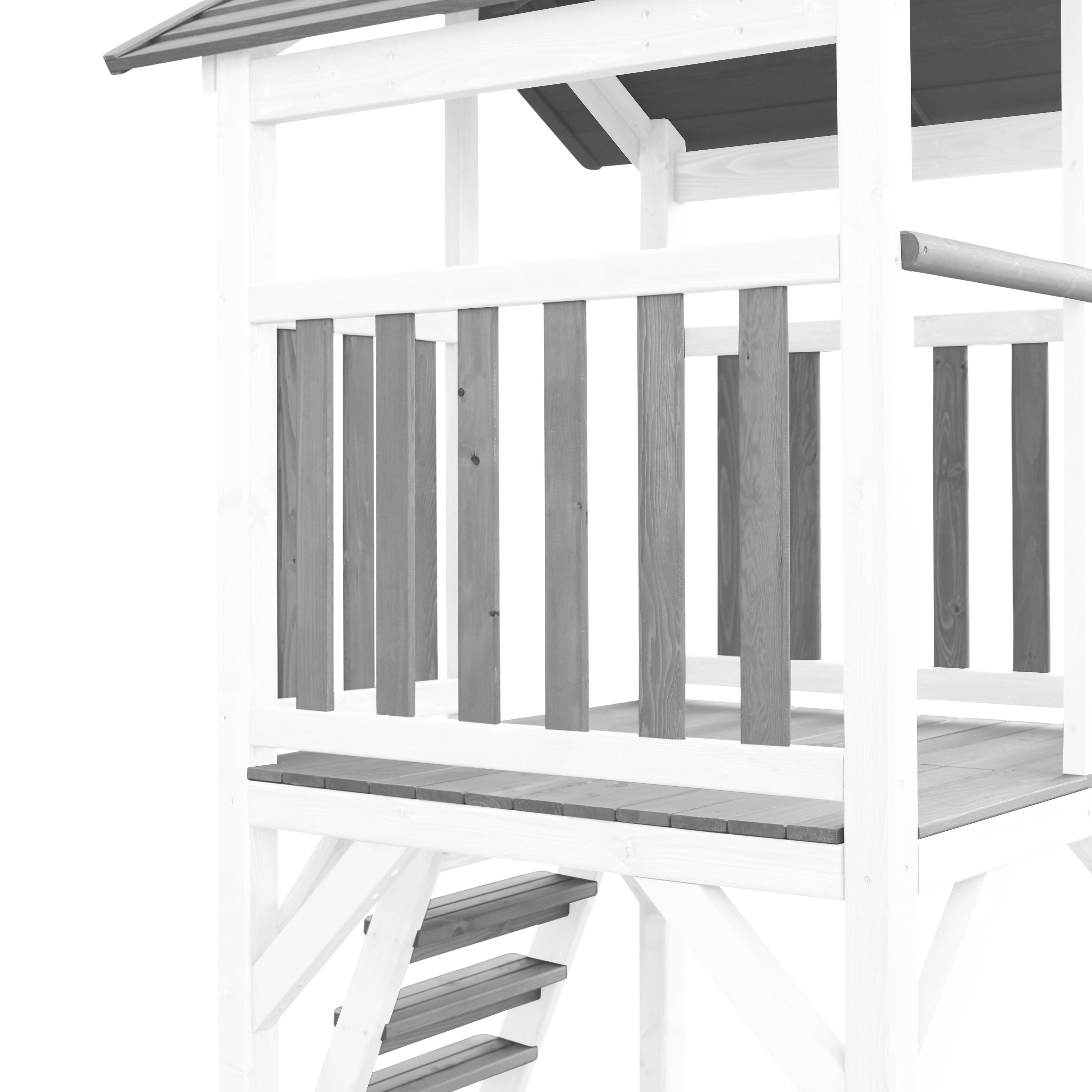 Axi Beach Tower Aire De Jeux Avec Toboggan En Vert Clair, Cadre D'Escalade, Balançoire & Bac À Sable | Grande Maison Enfant Extérieur En Gris & Blanc - 2