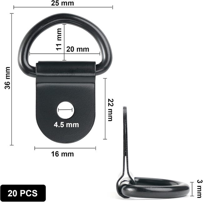 Anello di ormeggio in acciaio zincato con viti, anelli di ancoraggio Anello di ormeggio in acciaio zincato con viti, anelli di ancoraggio