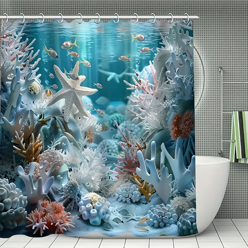 Rideau De Douche Enfant RIYIDECOR, Tissu Licorne 70x72, Imperméable Avec Crochets
