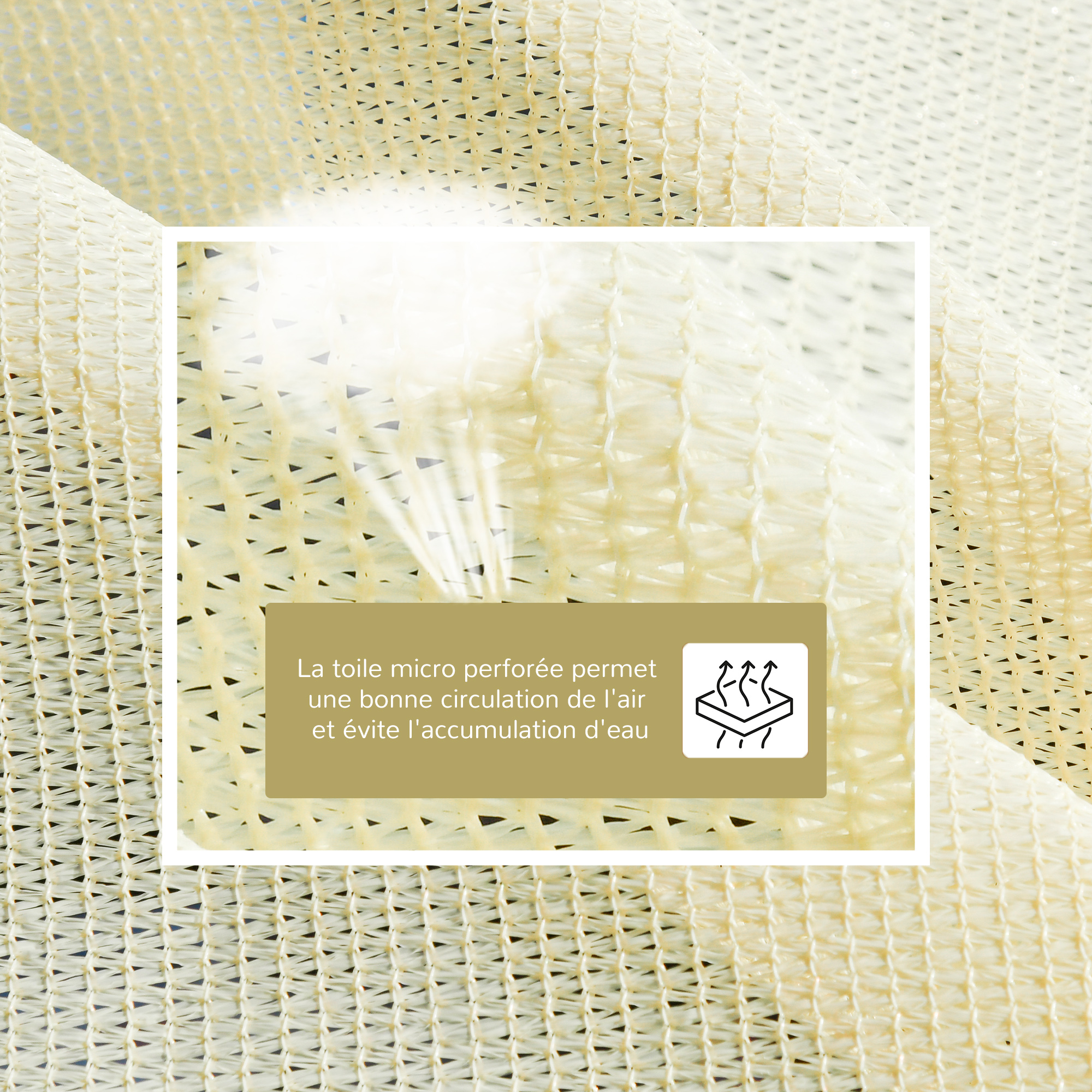 voile d'ombrage HDPE Outsunny - 4