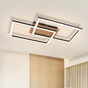LEDKIA LIGHTING Plafoniera LED 17W Circolare 400 mm CCT Selezionabile Unay per Soggiorno, Cucina Nero
