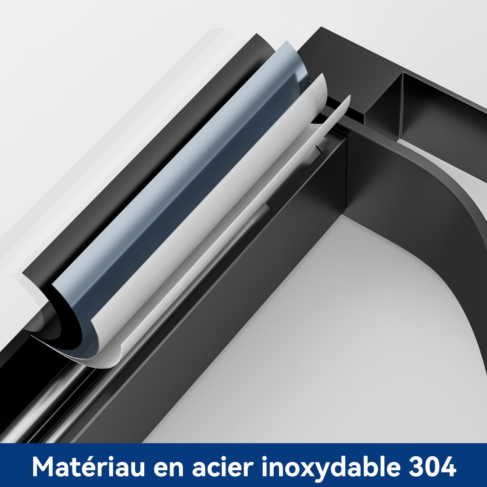 Robinet salle bain noir levier unique eau chaude/froide mitigeur lavabo robinet lavabo avec 2 tuyaux mitigeur salle de bain - 5