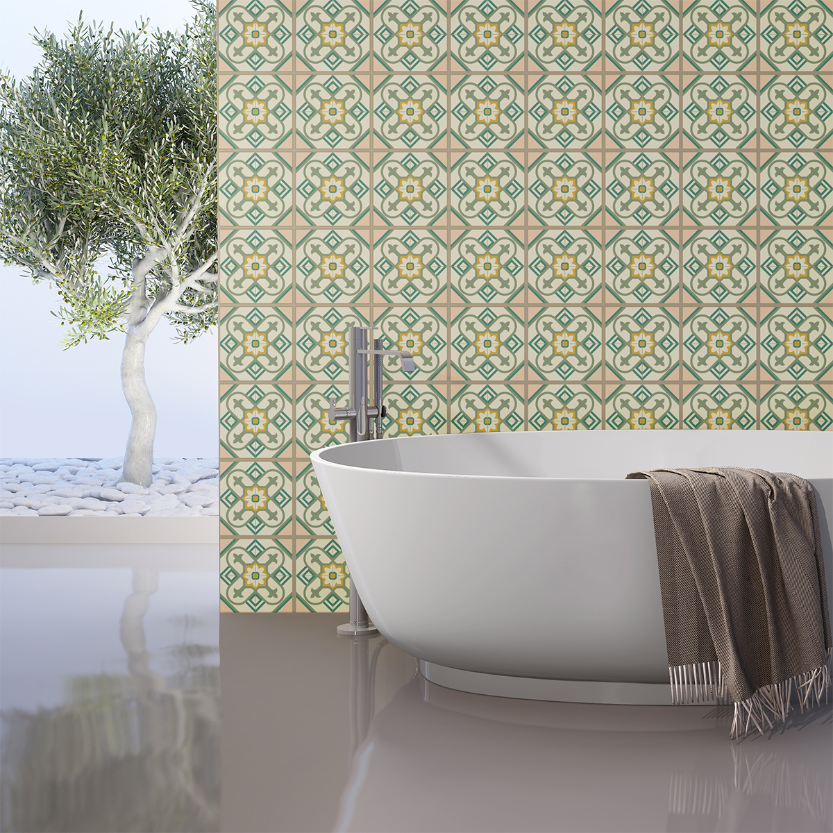 60 vinilo baldosas azulejos arcadio - adhesivo de pared - revestimiento sticker mural decorativo - 60stickers10x10cm