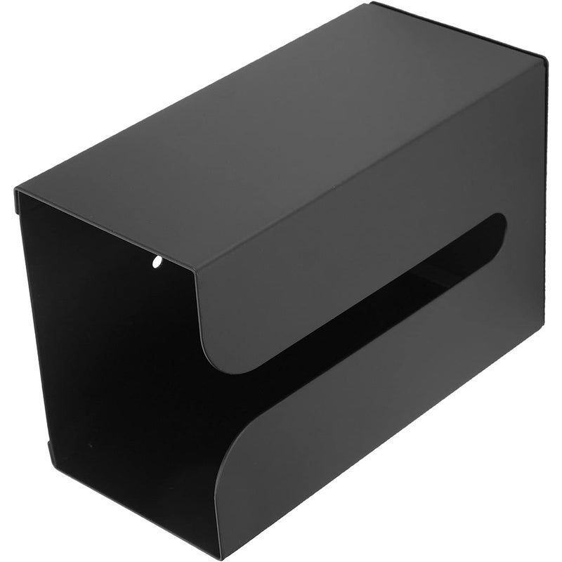 Czarne pudełko na chusteczki - ścienny uchwyt na papier toaletowy - ścienne pudełko na chusteczki - ścienny uchwyt na papier toaletowy - organizer ści