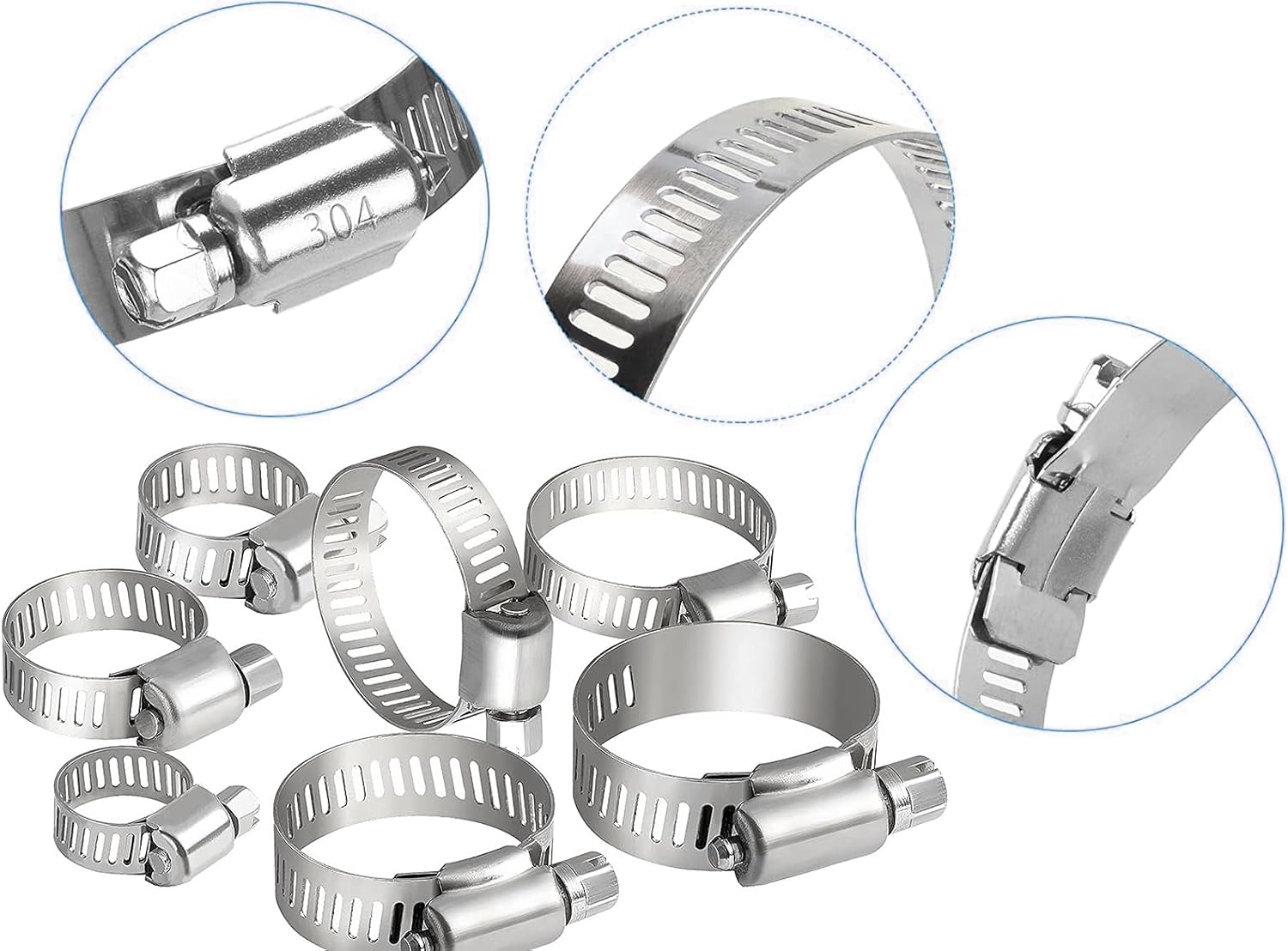 Colliers de serrage pour tuyaux en acier inoxydable de type poignée