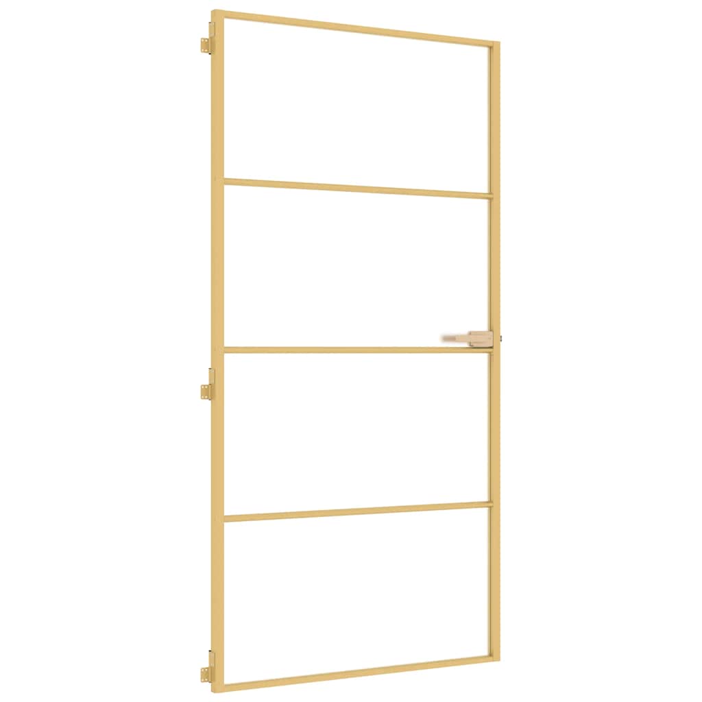 Puerta interior | puerta principal dorada vidrio templado aluminio 102,5x201,5 cm cfw886992
