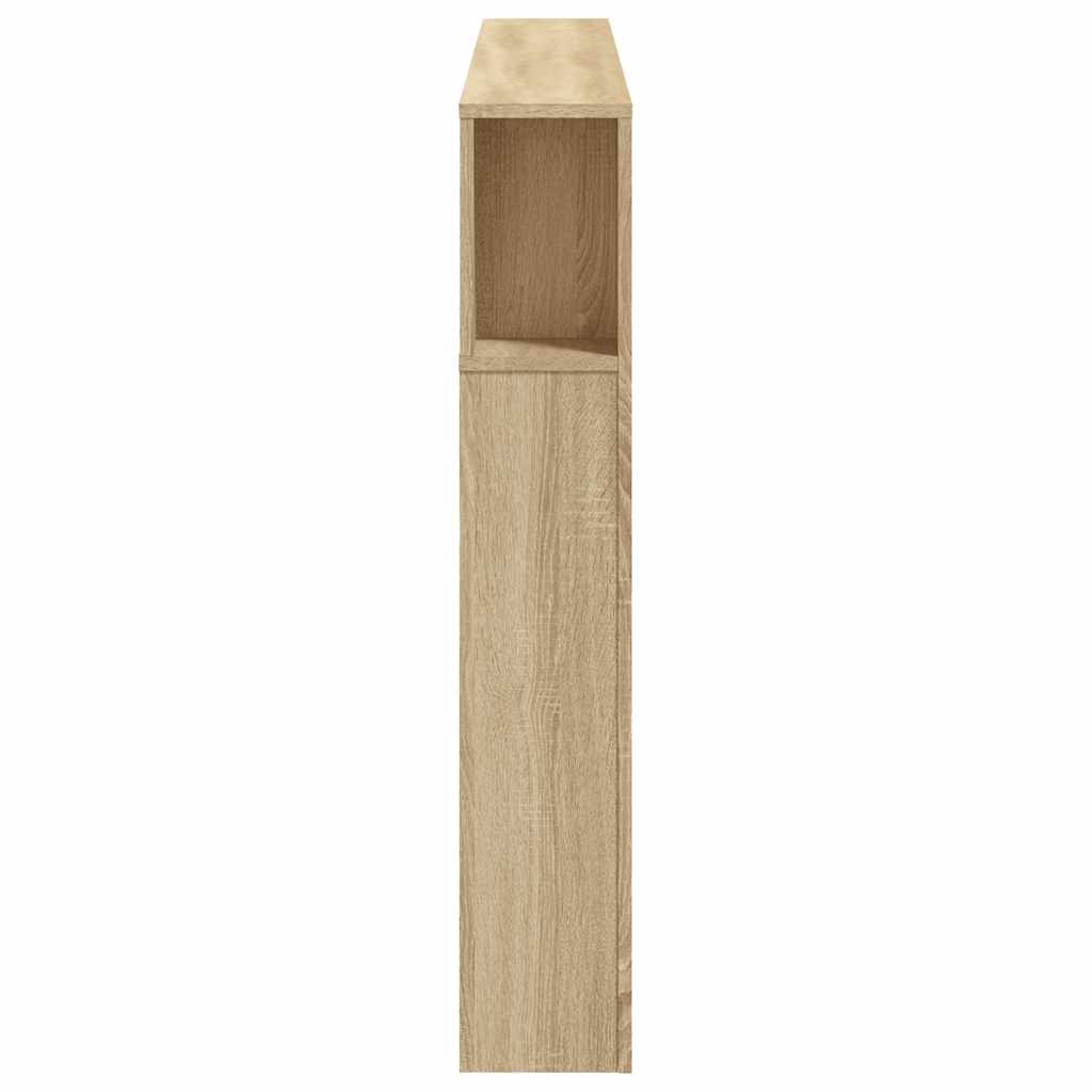 vidaXL Tête de lit à LED chêne sonoma 160x18,5x103,5cm bois ingénierie - 7