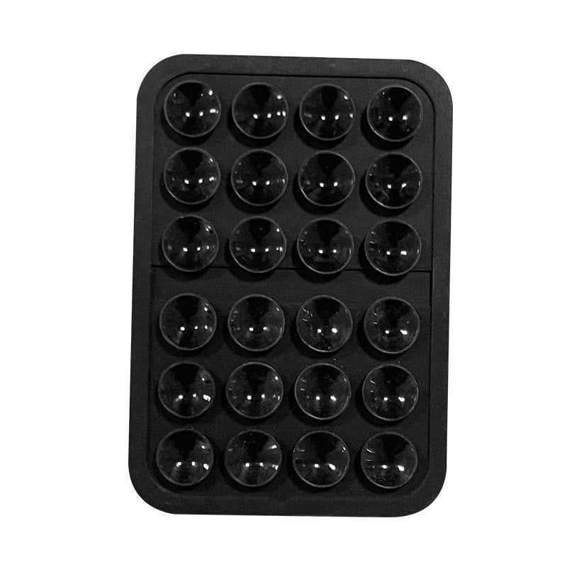 Support téléphone universel ventouse avec fixation autocollante en silicone - Noir