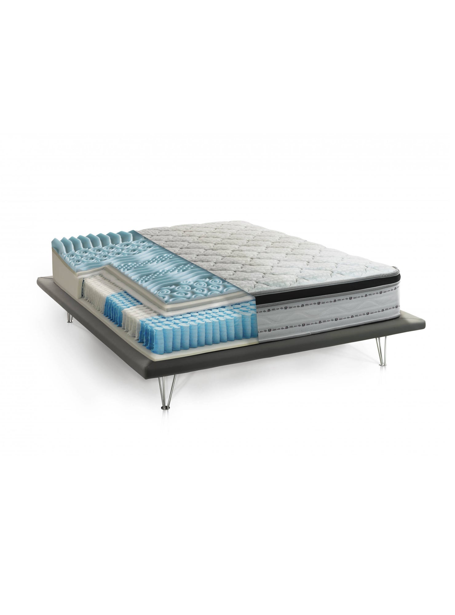 Matelas Double 140x190 Cm – Épaisseur 20 Cm, Mousse Respirante, Hypoallergénique, Anti-acariens