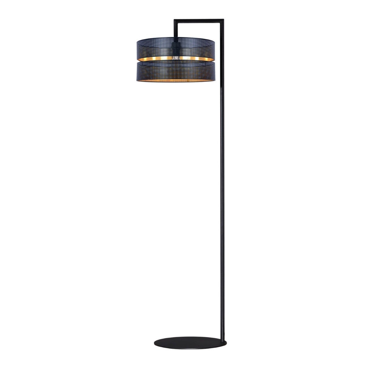 Lampa podłogowa stojąca Dino czarno-złota 1xE27x40W wym: 160 x 44 x 44 cm metal Kaja