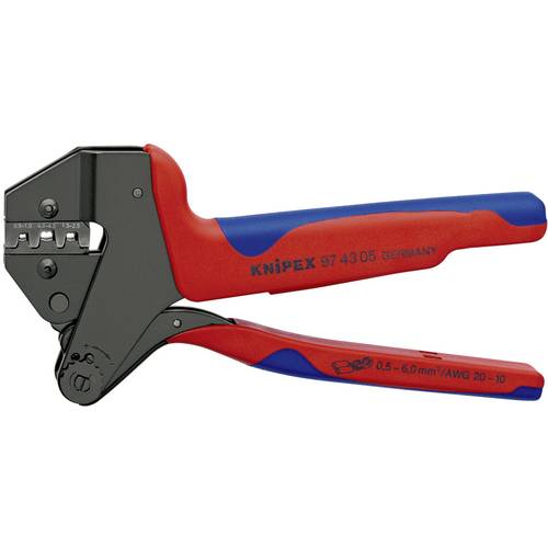 Knipex Pinza Universale per Terminali per Matrici Intercambiabili Brunita, Rivestiti in Materiale Bicomponente 200 Mm 97 43 05