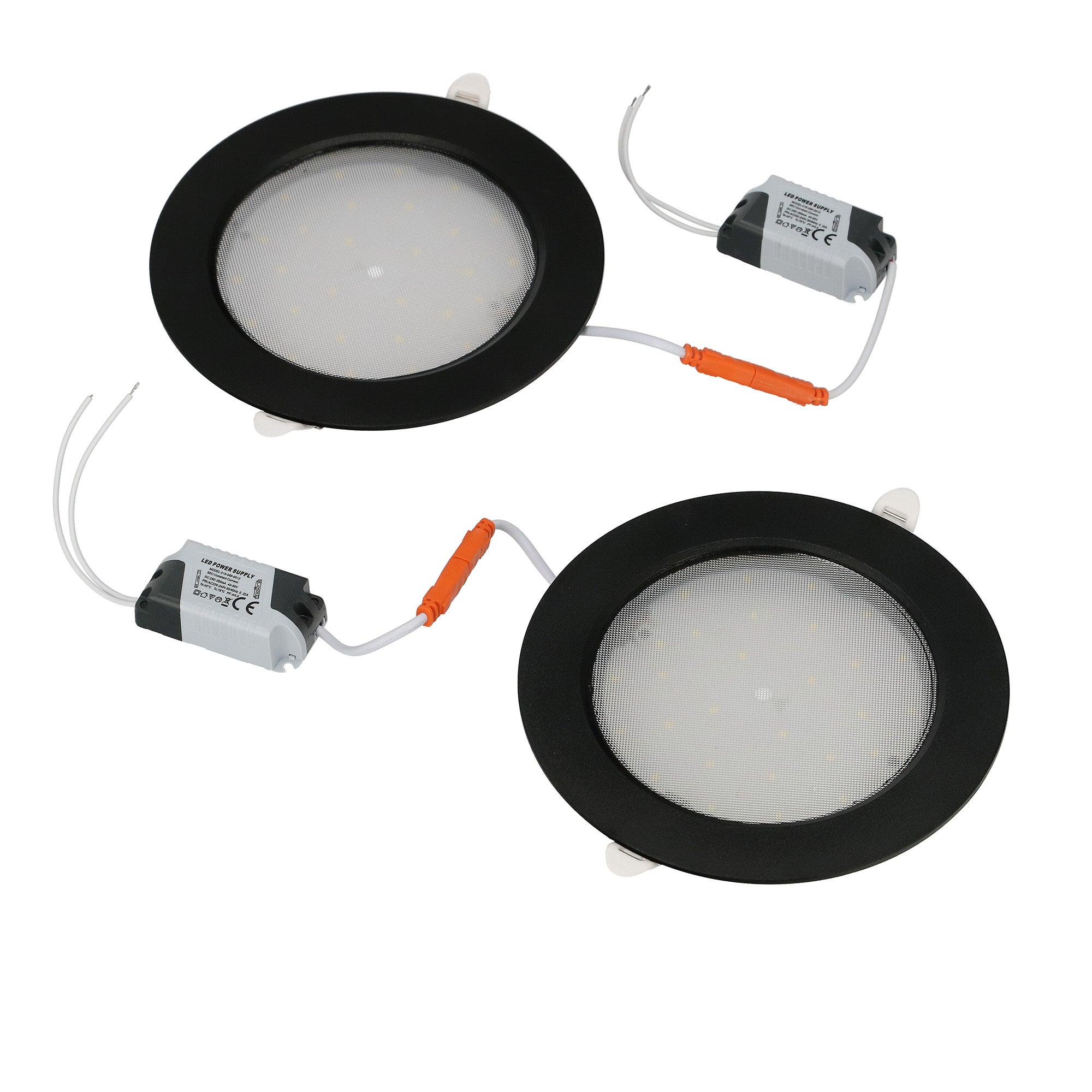 Oprawa stropowa oprawa LED AURA PRIZMA dwupak 2x12W czarna 2700K wpuszczana HOROZ ELECTRIC