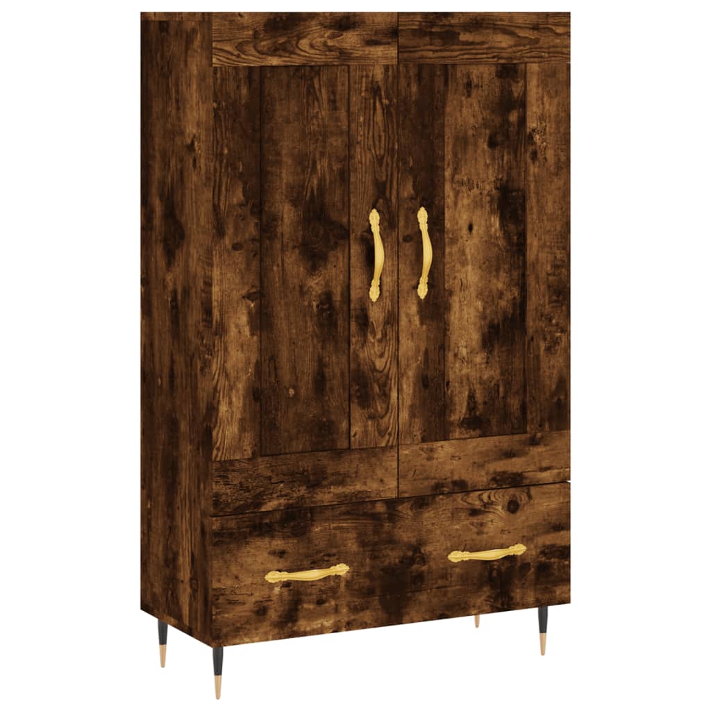 Credenza alta in rovere affumicato 69,5x31x115 cm in multistrato - 2