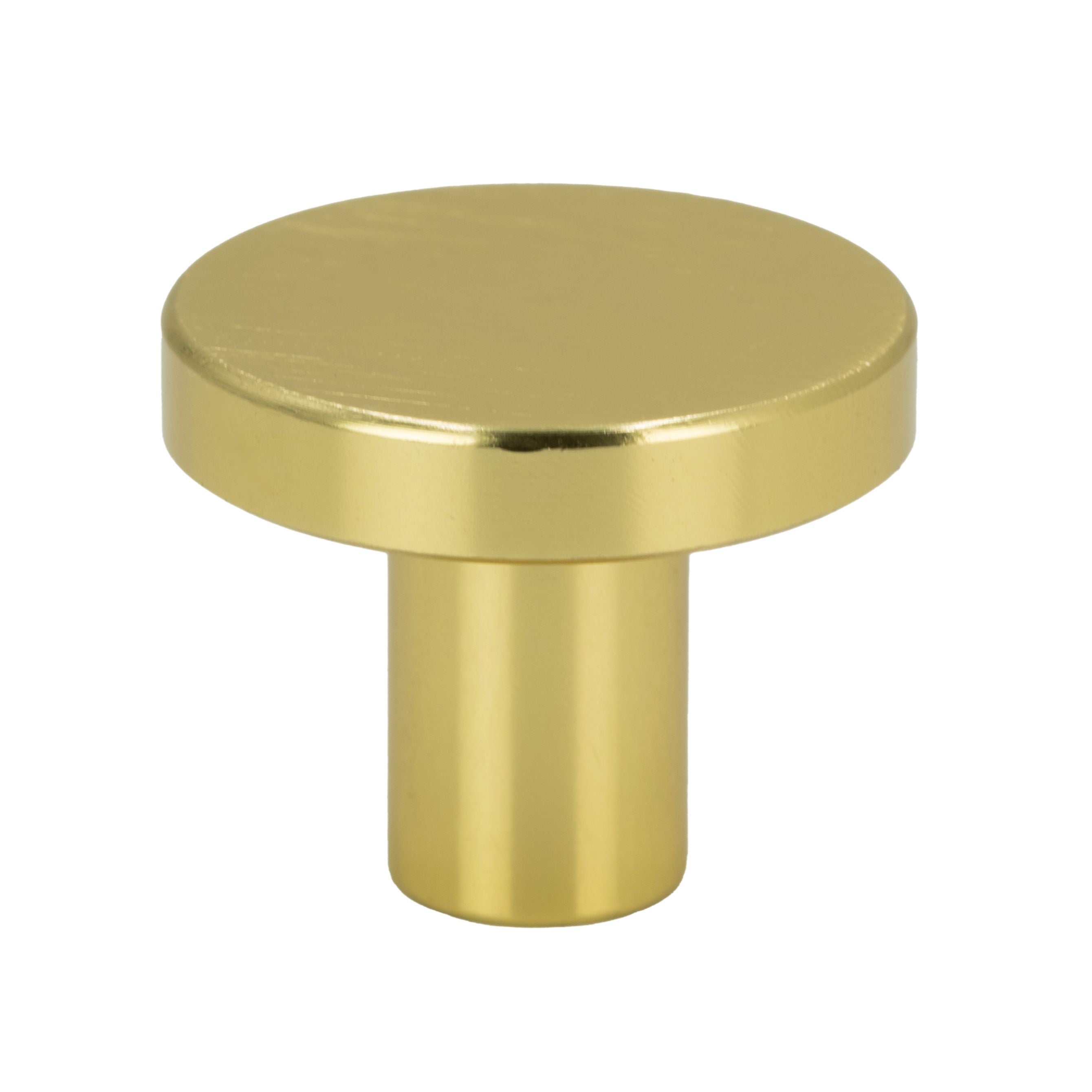 Gałka meblowa okrągła metalowa 2,5cm złoto szczotkowane