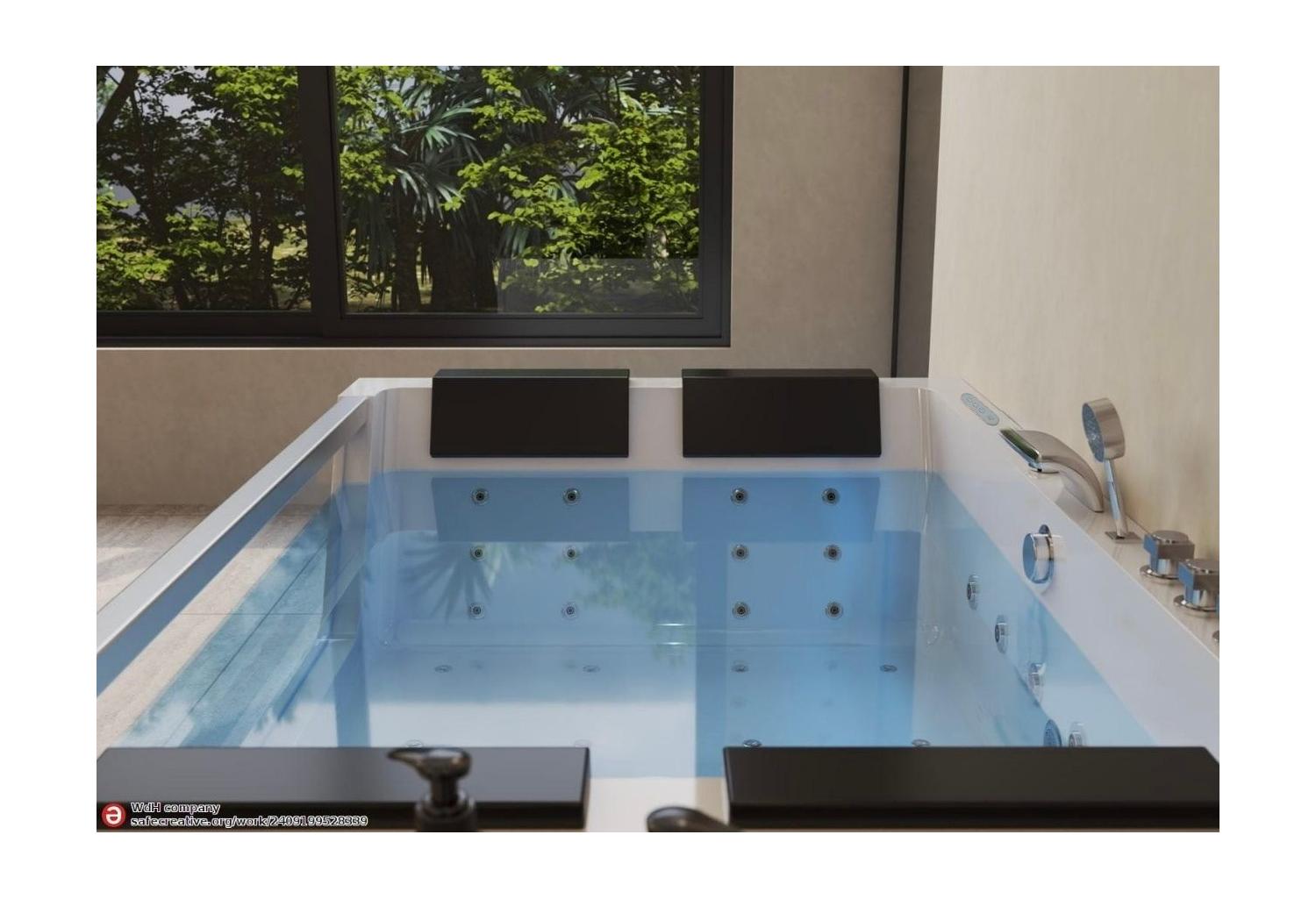 Baignoire balnéo jacuzzi LEROS 180x120cm STANDARD - 3