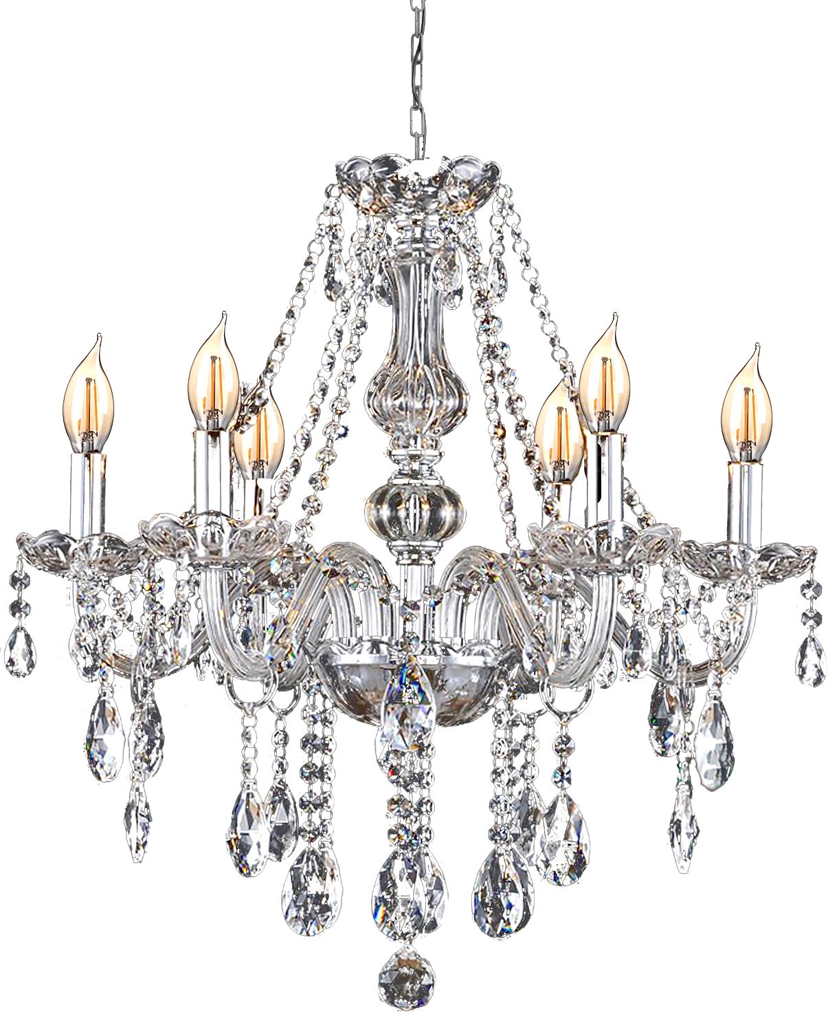 Lampa Sufitowa Wisząca Kryształowa Toolight 392183 6 Szary