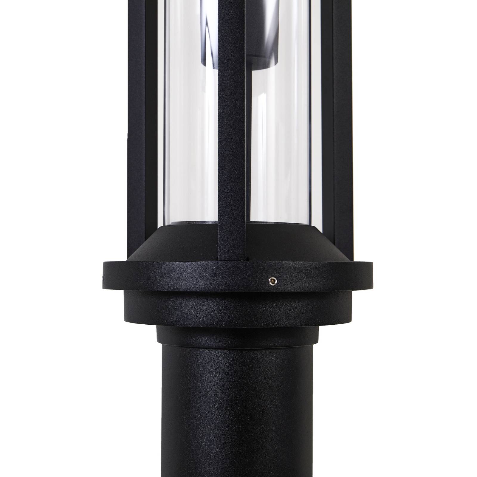 Lucande lampada da esterno Alivaro, nero, 220 cm, E27, IP65, Candelabro, lampada da esterni - 7