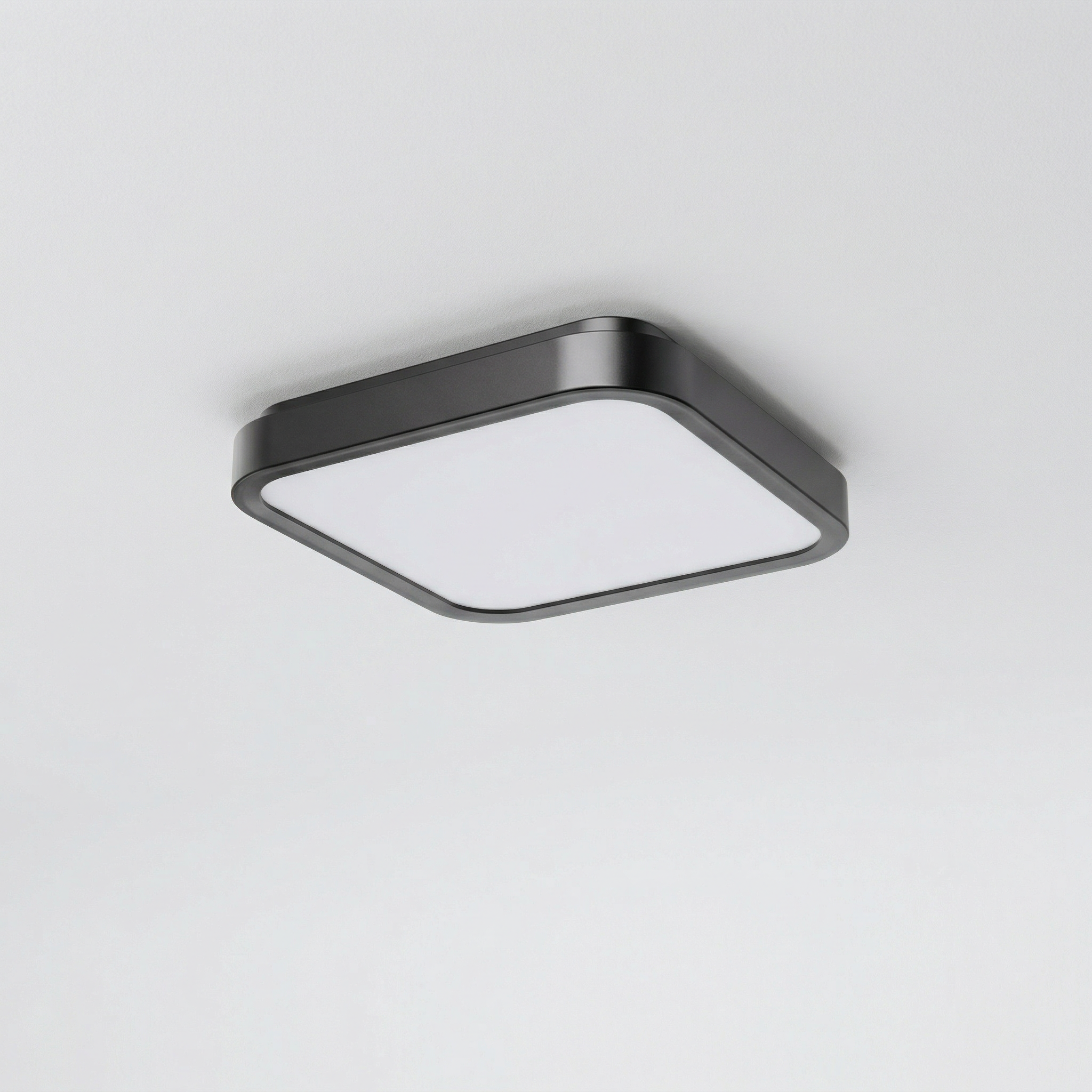 Plafon Samira kwadratowy czarno-biały LED 48W 4000K 3100lm wym: 6 x 42 cm IP44 tworzywo sztuczne Rabalux