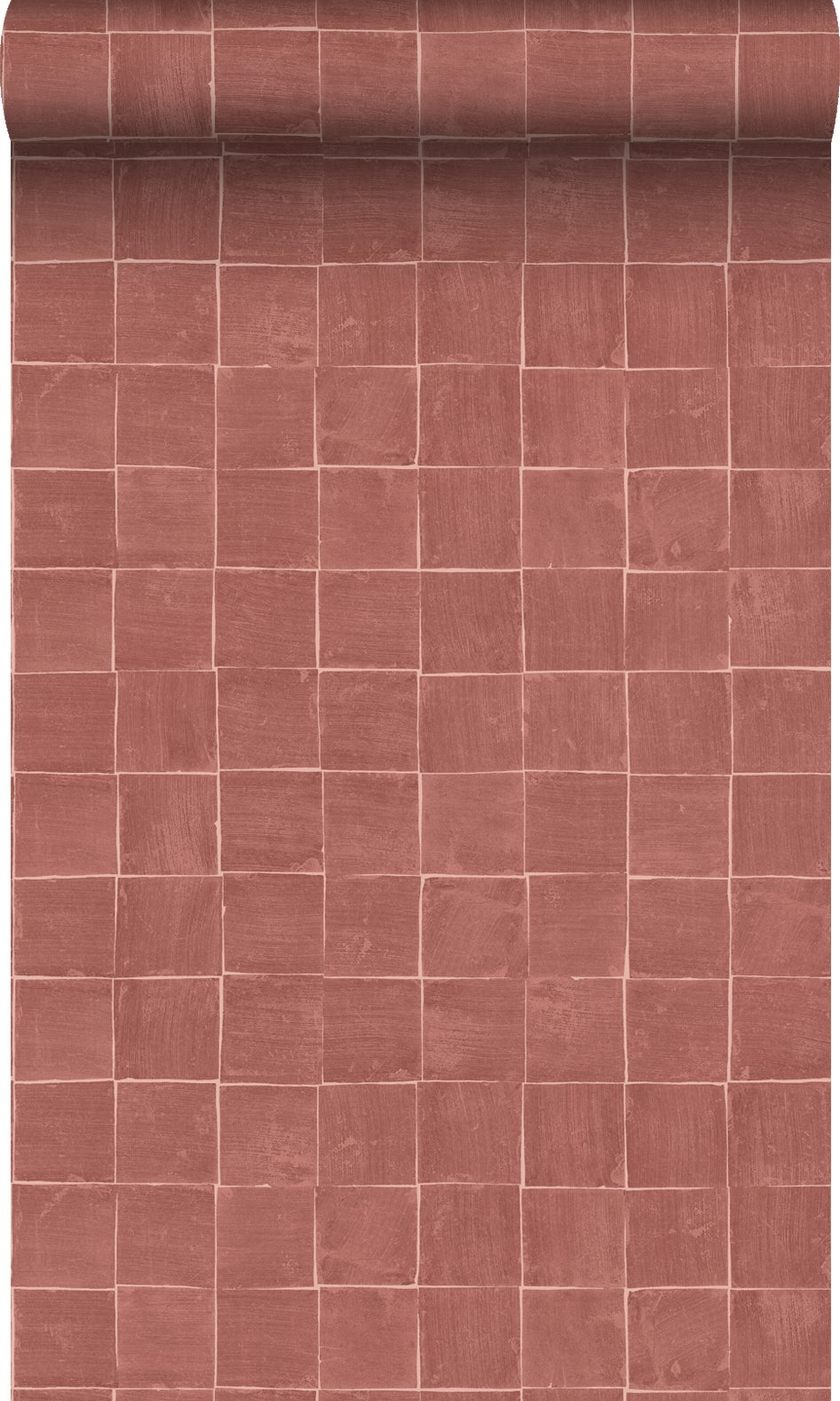 Tapeta flizelinowa z ekoteksturą motyw płytek terakota - 50 x 900 cm - ORIGIN