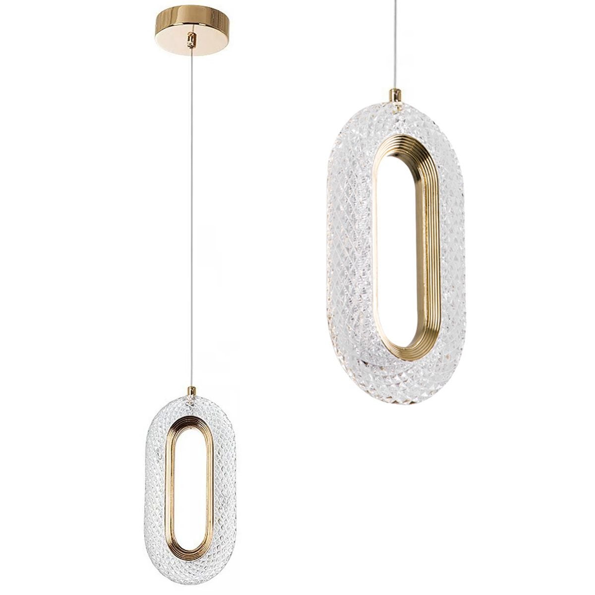 Lampa Sufitowa Wisząca Kryształowa Toolight Led G113-1Cp Złoty Led