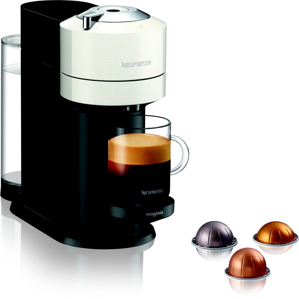 Magimix Nespresso Vertuo Next Blanche - Machine à Café Capsules 5 Tailles, Compacte Et Éco-Énergétique