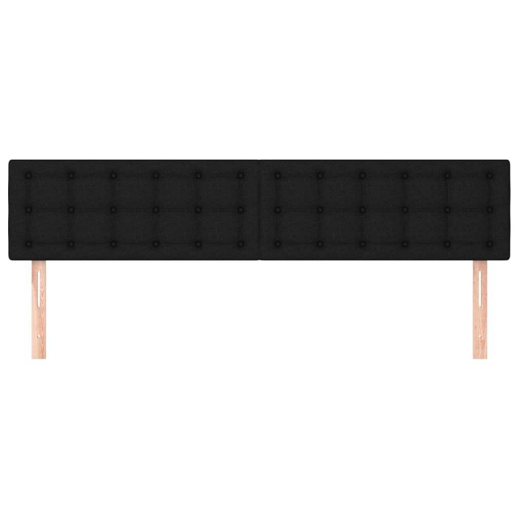 Maison Exclusive - Têtes de lit 2 pcs Noir 90x5x78/88 cm Tissu - 3