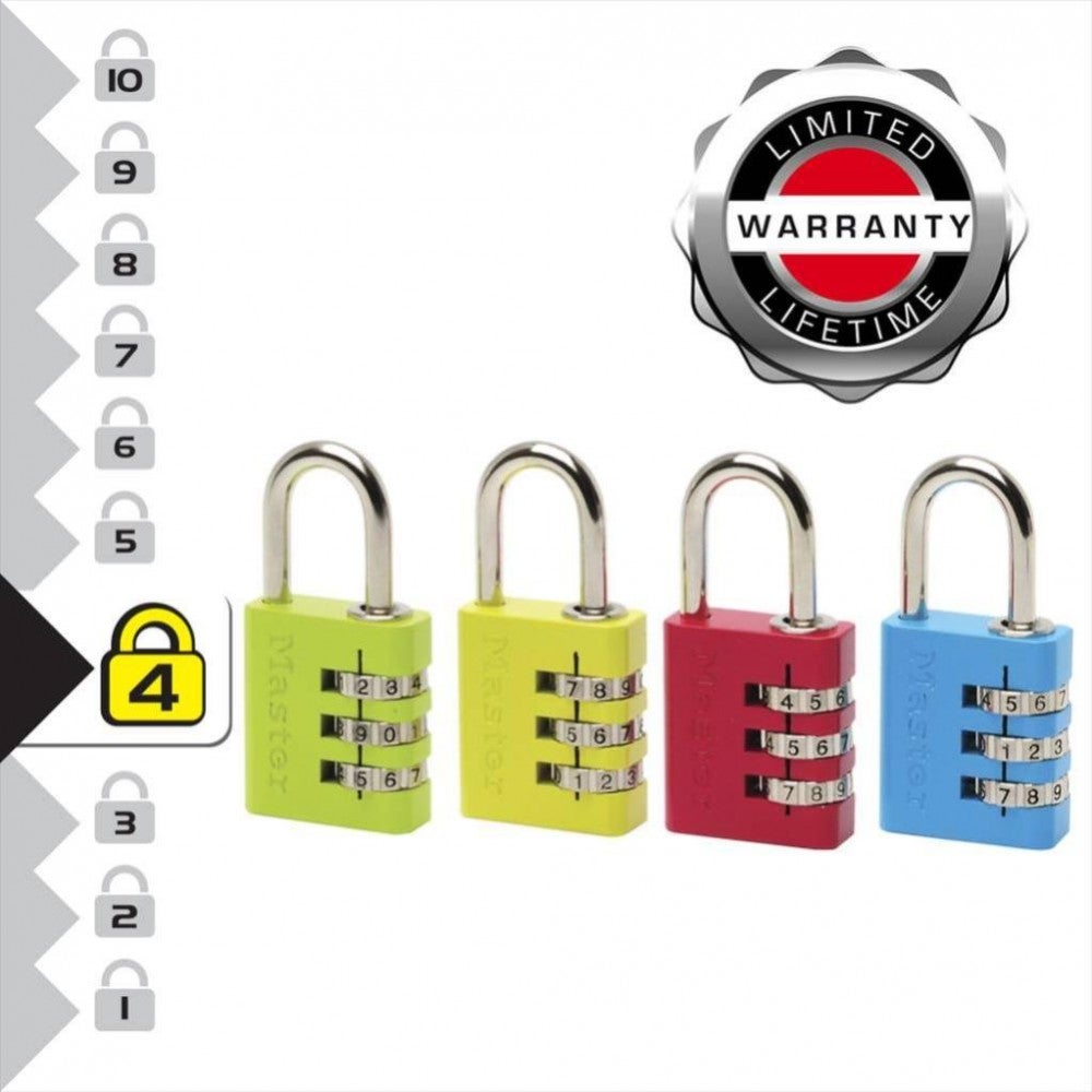 Cadenas à combinaison couleur Master Lock 7630EURD Couleur - Rose - 4