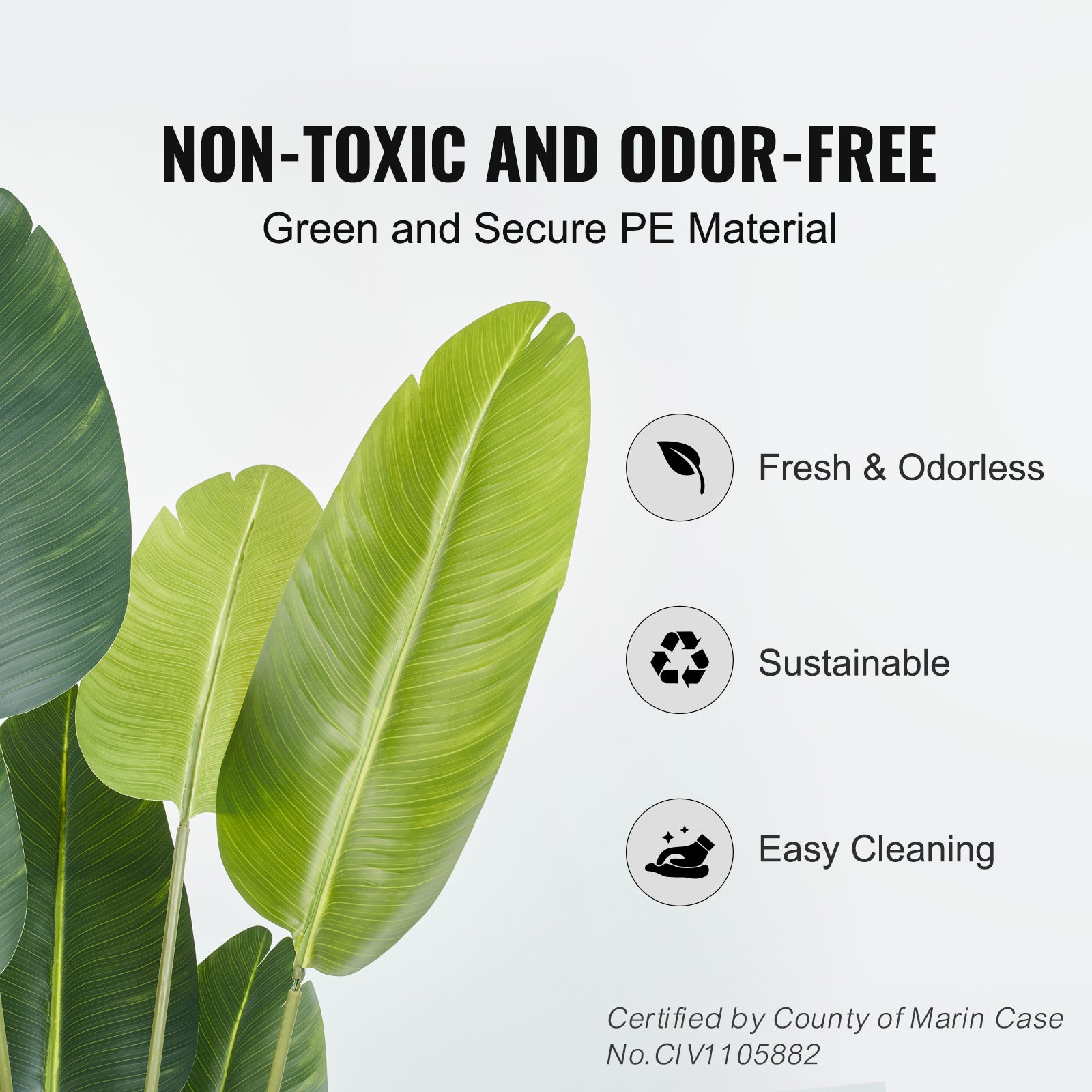 Árvore artificial paraíso com SucceBuy 1,5 m de altura,material PE,proteção anti-capotamento,árvore artificial verde realista para casa,escritório - 5