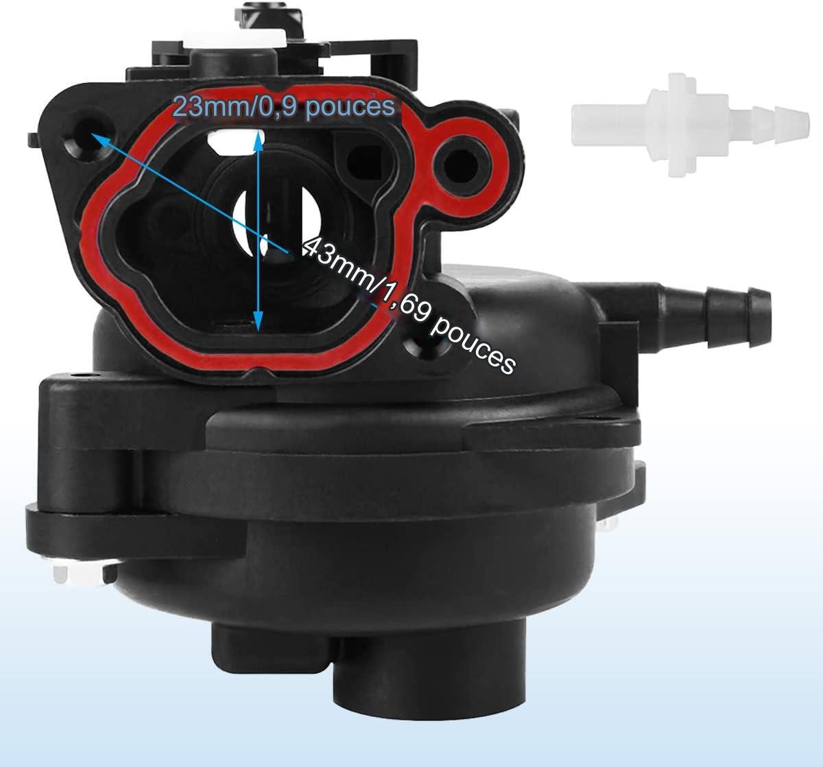 Carburateur pour tondeuse à gazon modèle 799583, adapté aux moteurs Briggs & Stratton 300E, 450E, 500E OVH 125 cm³, série 09P602 - 2