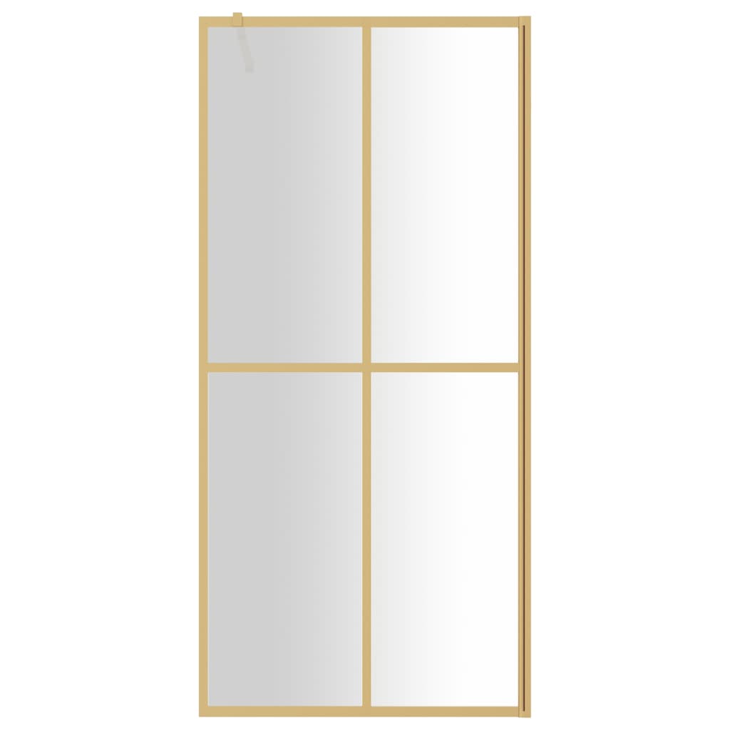 Divisória de chuveiro | Ecrã de chuveiro 90x195 cm vidro transparente ESG dourado CFW73281 - 3