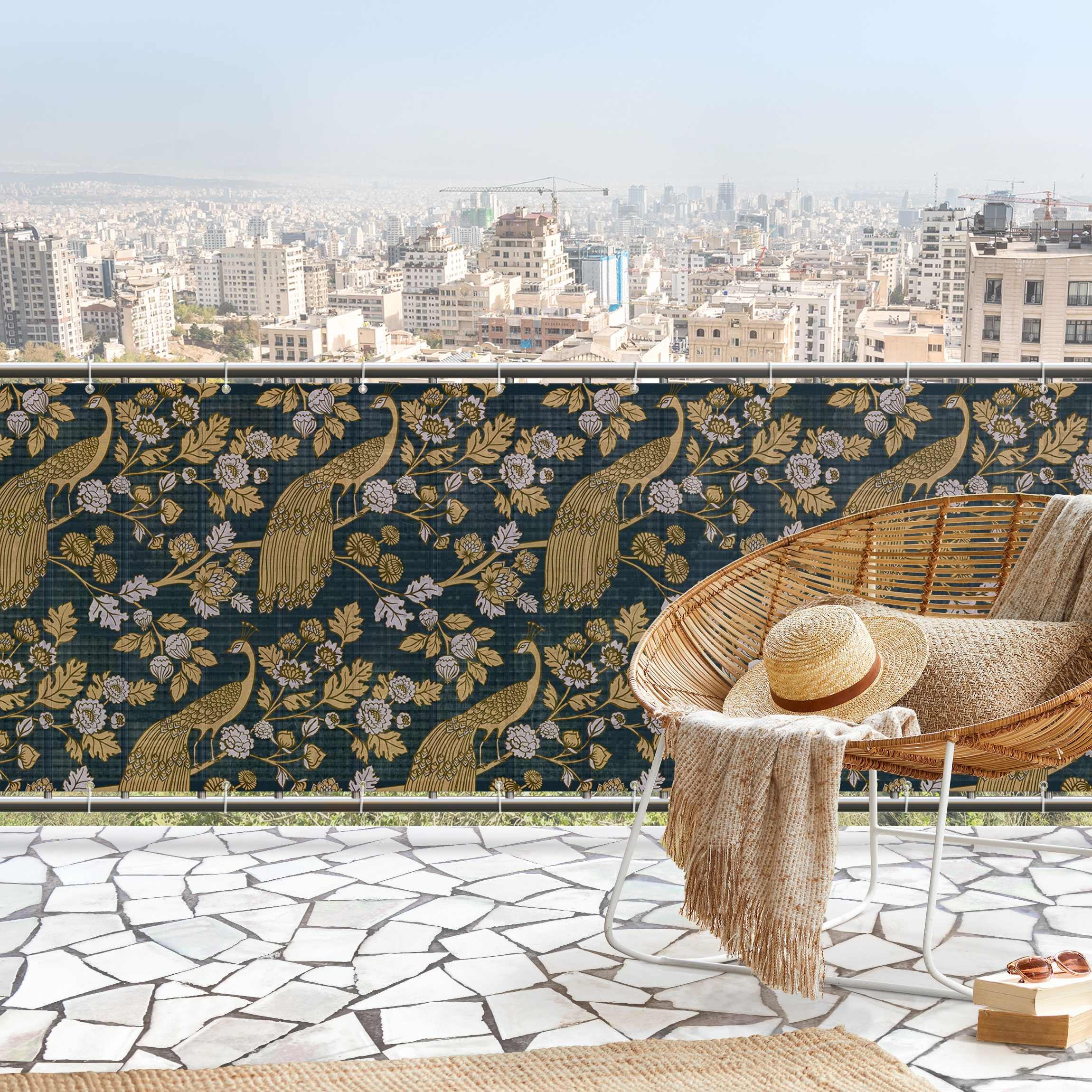 Tenda Da Sole Laterale Tillvex 180x400 Cm - Frangivista Per Balcone, Giardino E Terrazza