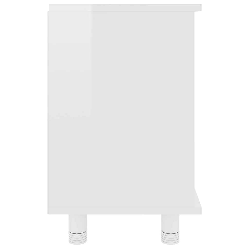 Maison Exclusive - Armario de baño madera contrachapada blanco brillo 60x32x53,5cm - 7