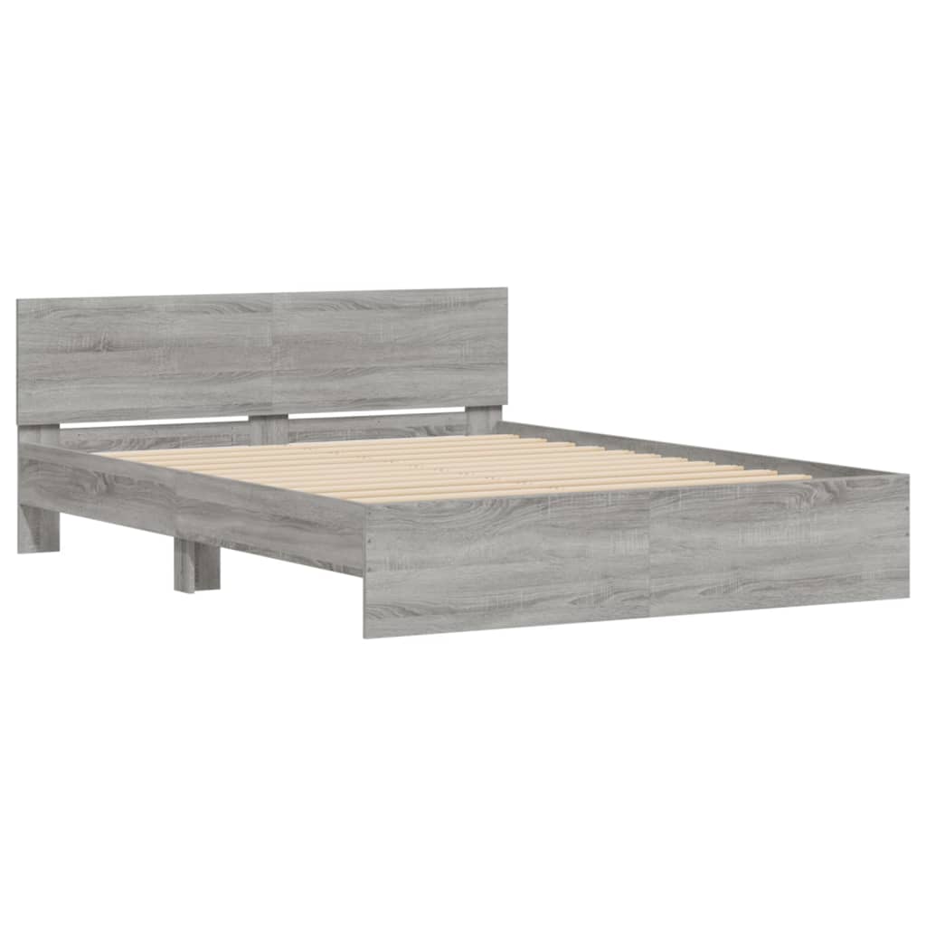 Cadre de lit sans matelas gris 140 x 200 cm - 4