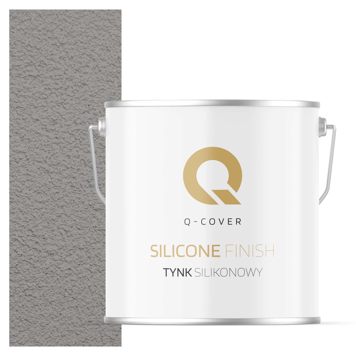 Tynk Silikonowy Elewacyjny Baranek 1.5mm Q-Cover Szary platynowy F264 7KG