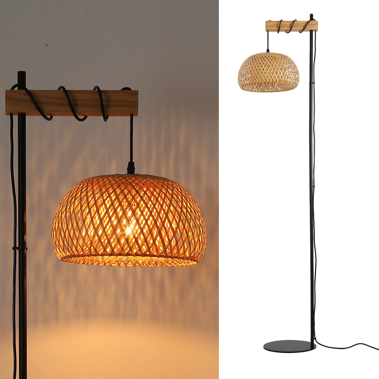 Lot De 3 Lampes Sur Pied En Bois Pour Boules De Cristal - Base LED Lumineuse 8 Cm Blanche - Éclairage Romantique Et Vintage