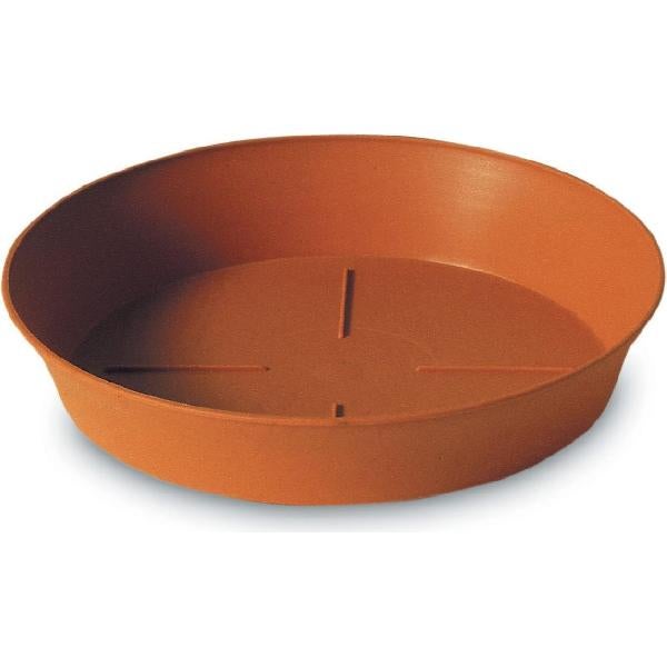Sottovaso Valencia In Plastica Resistente, Diametro 27 Cm, Colore Grigio Pietra, Per Interni Ed Esterni - 2