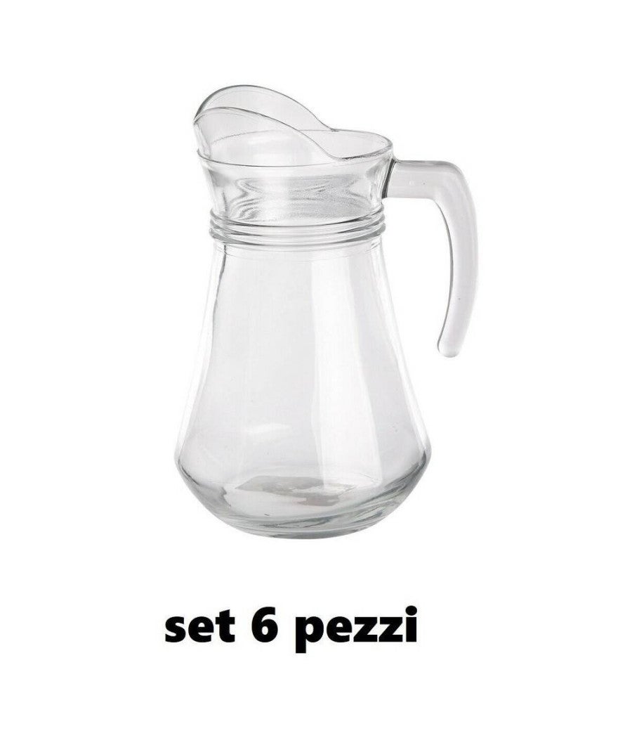 NETANY Set 4 Caraffe In Vetro Da 1 Litro Con Coperchio | Brocche Trasparenti Per Mimosa Bar, Succhi, Acqua E Tè Freddo | Etichette In Legno Incluse - 3
