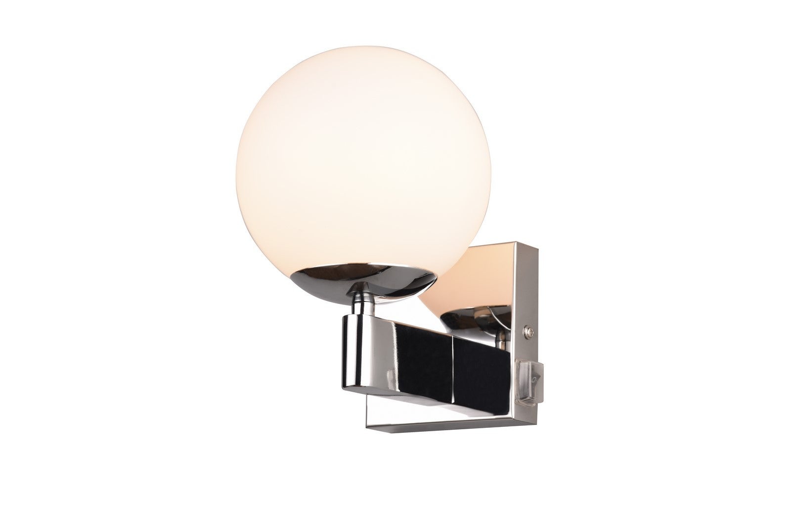 Kinkiet ścienny Kula srebrno-odcienie srebra-biały 1xE14x10W do łazienki wym: 20 x 14 x 14 cm metal IP44 Trio