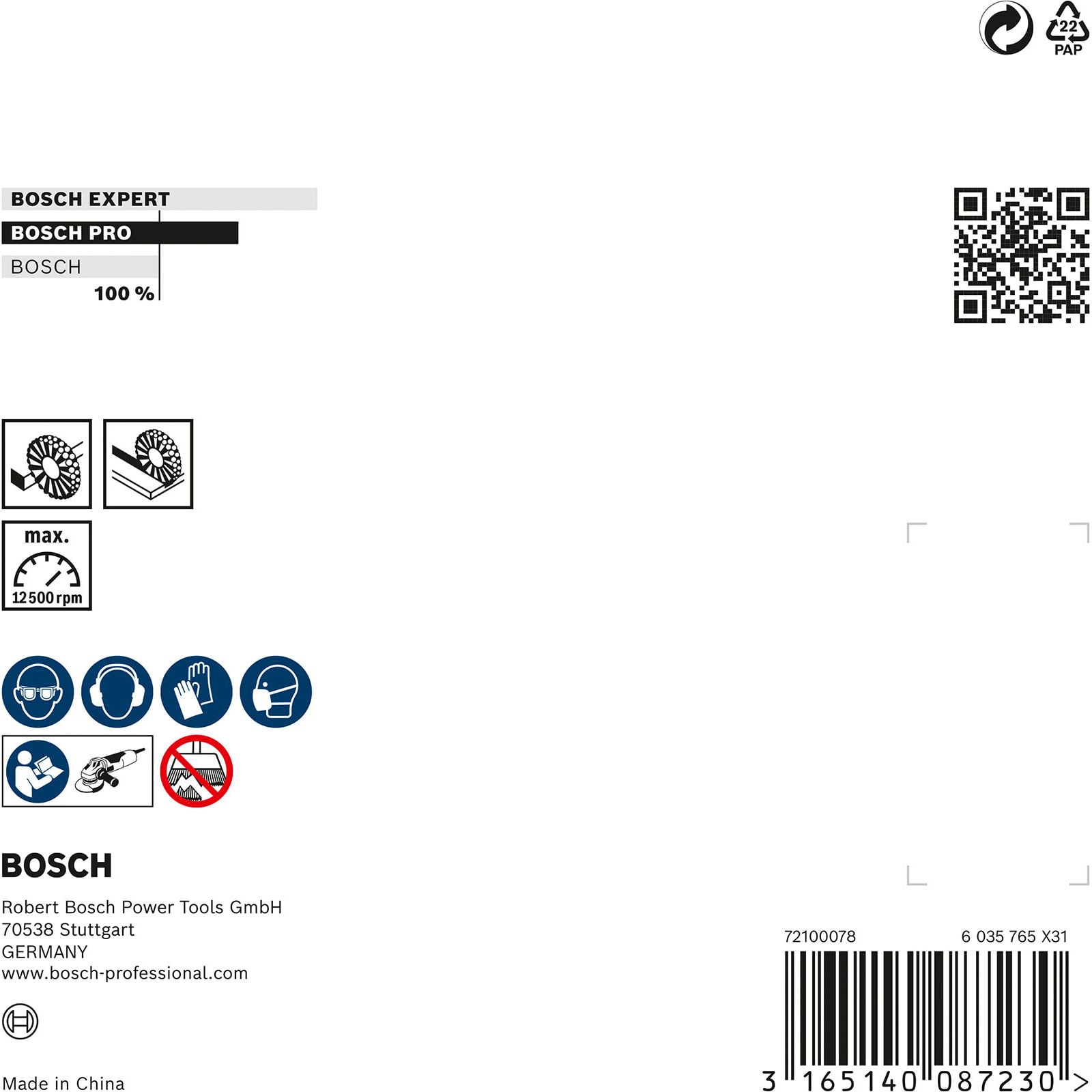 Bosch PRO Metal clean szczotka stożkowa 100 x 0,30 mm gwint - 2608622057 - 4