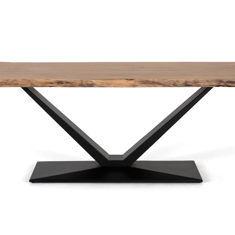 Żłób z drewna akacjowego i metalu