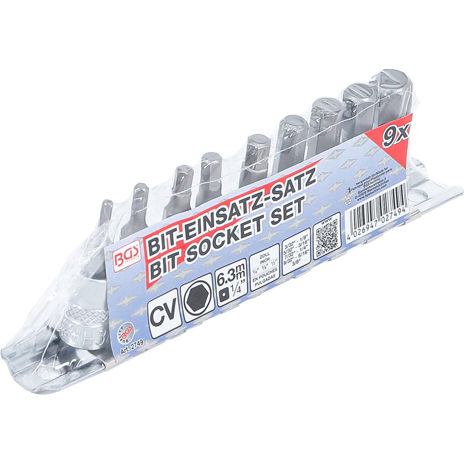 Jeu de douilles à embouts | 6,3 mm (1/4