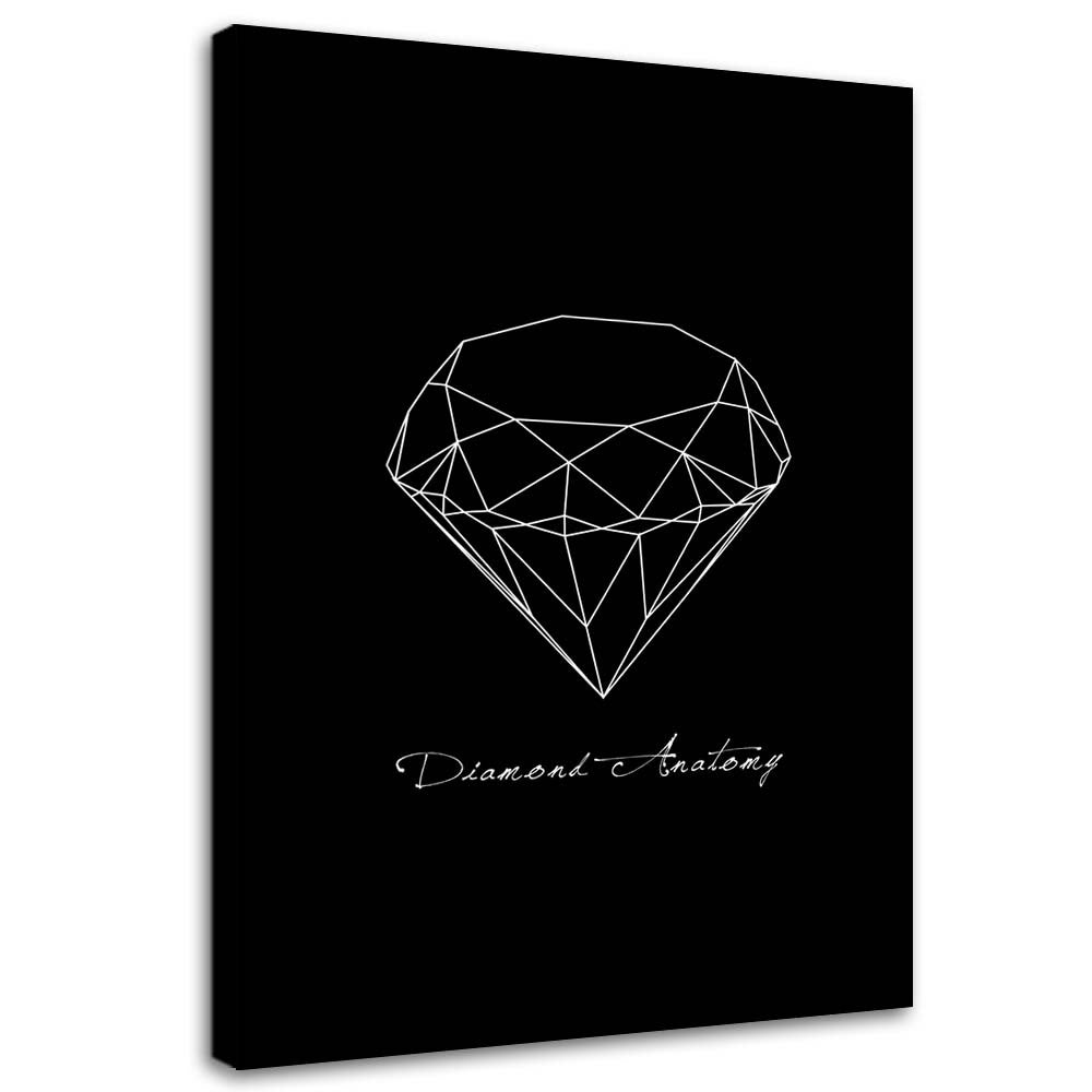 Obraz na płótnie, Anatomia diamentu 70x100