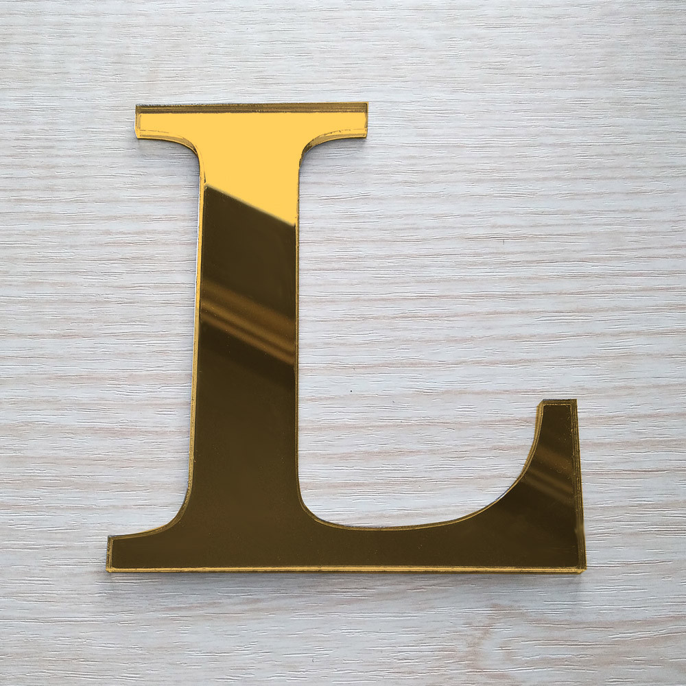 Lettre Miroir Or Décorative Plexiglass 10 cm | Leroy Merlin