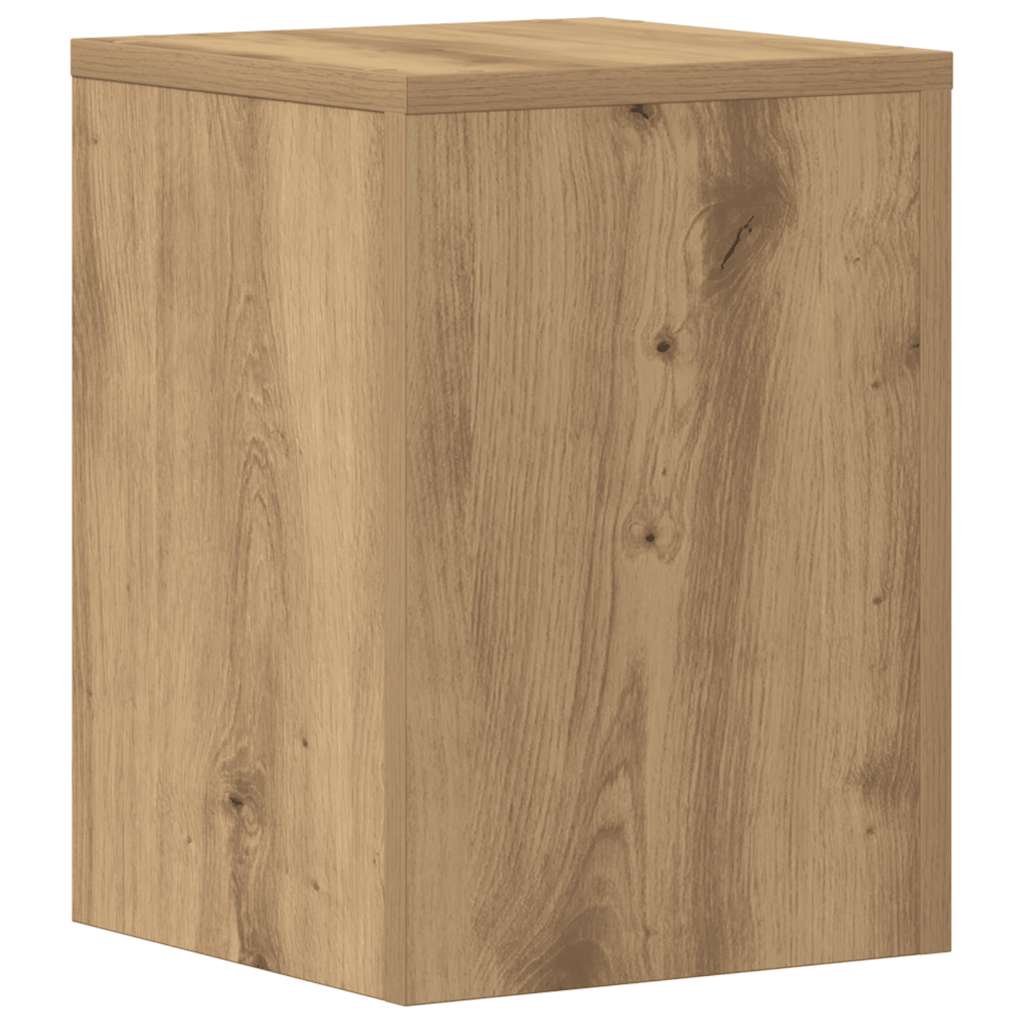 Lot de 2 supports pour plantes chêne artisanal en panneau de bois - 5