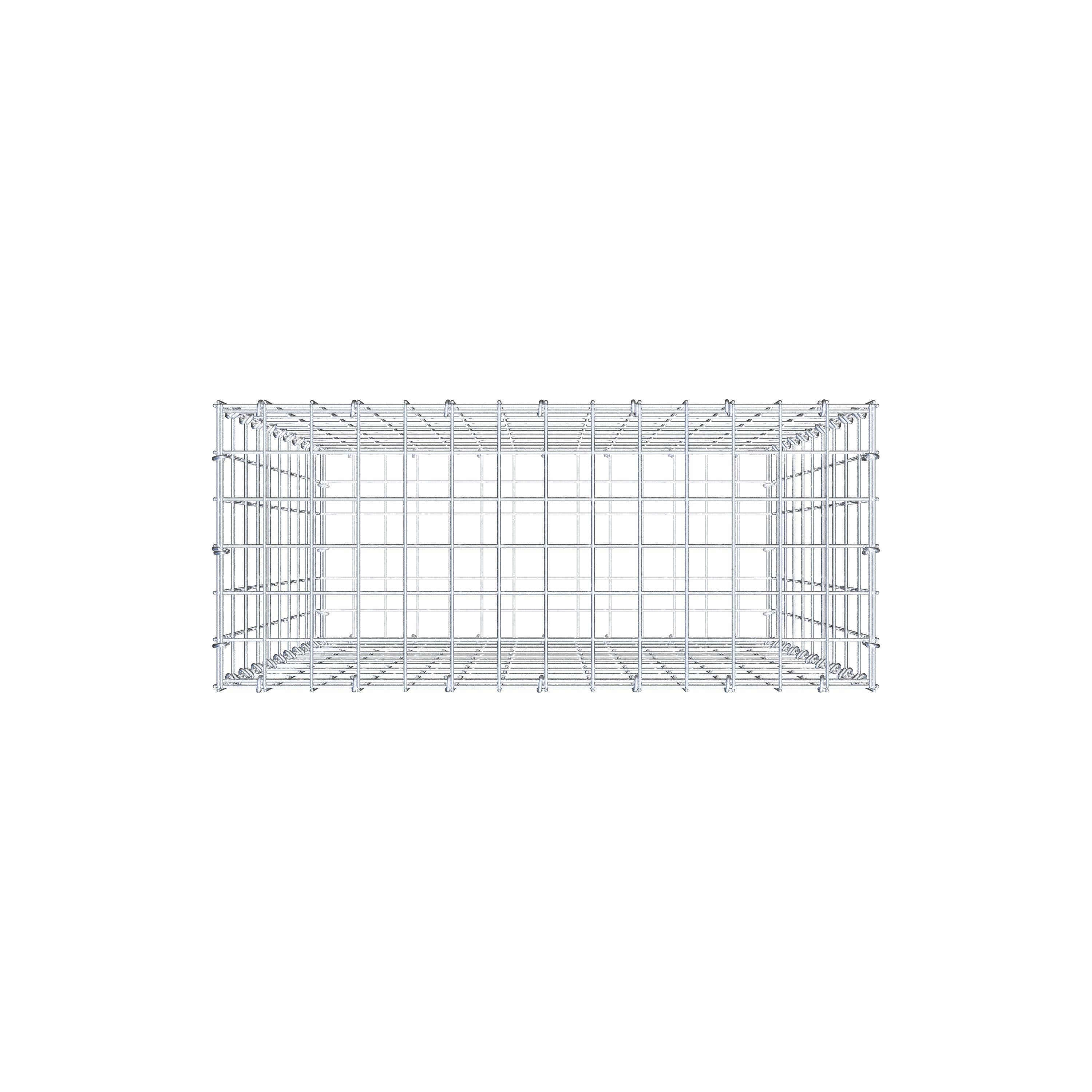 Gabiona - Gavión de acero galvanizado 100x70x30cm (LxAxP), malla 5 x 10cm, Anillo en C, jaula metálica para muro o jardín - 8