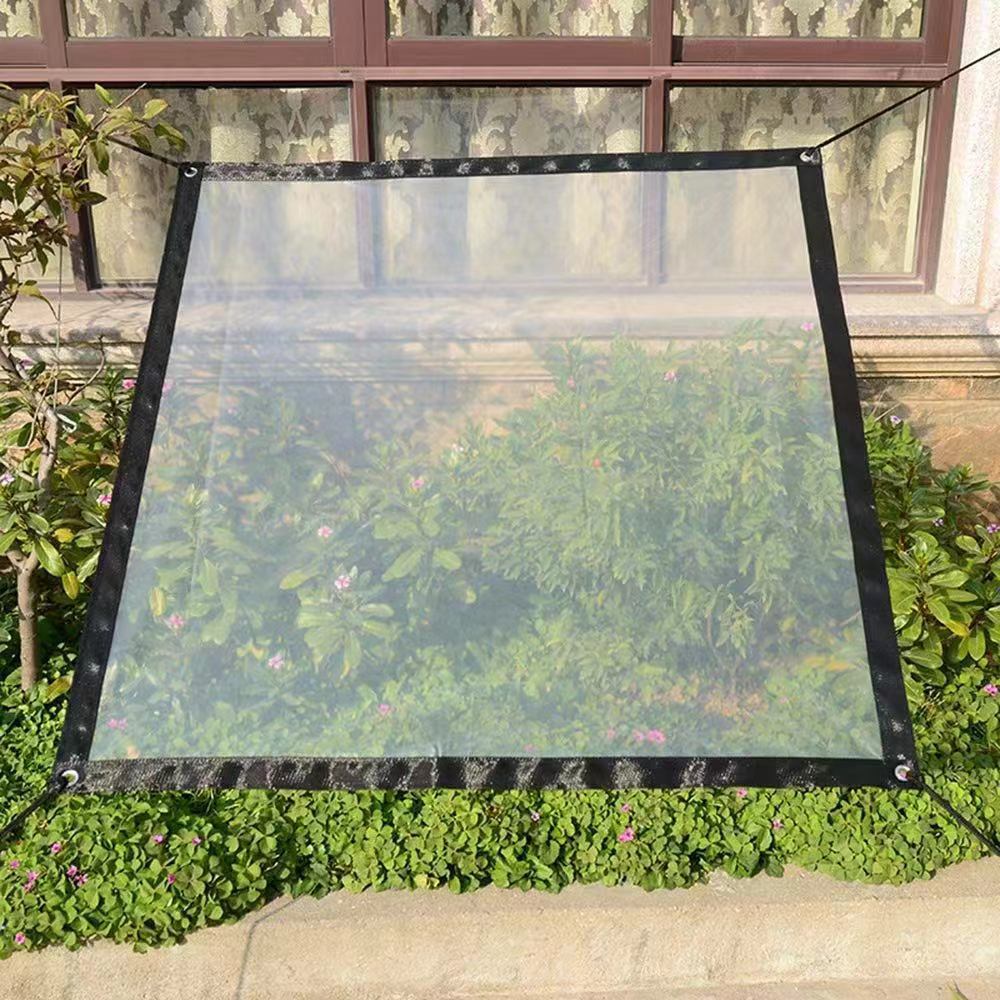 Bâche transparente imperméable multifonctionnelle, bâche en PE imperméable, résistante au vent, adaptée à une utilisation extérieure, 2 m x 4m - 6