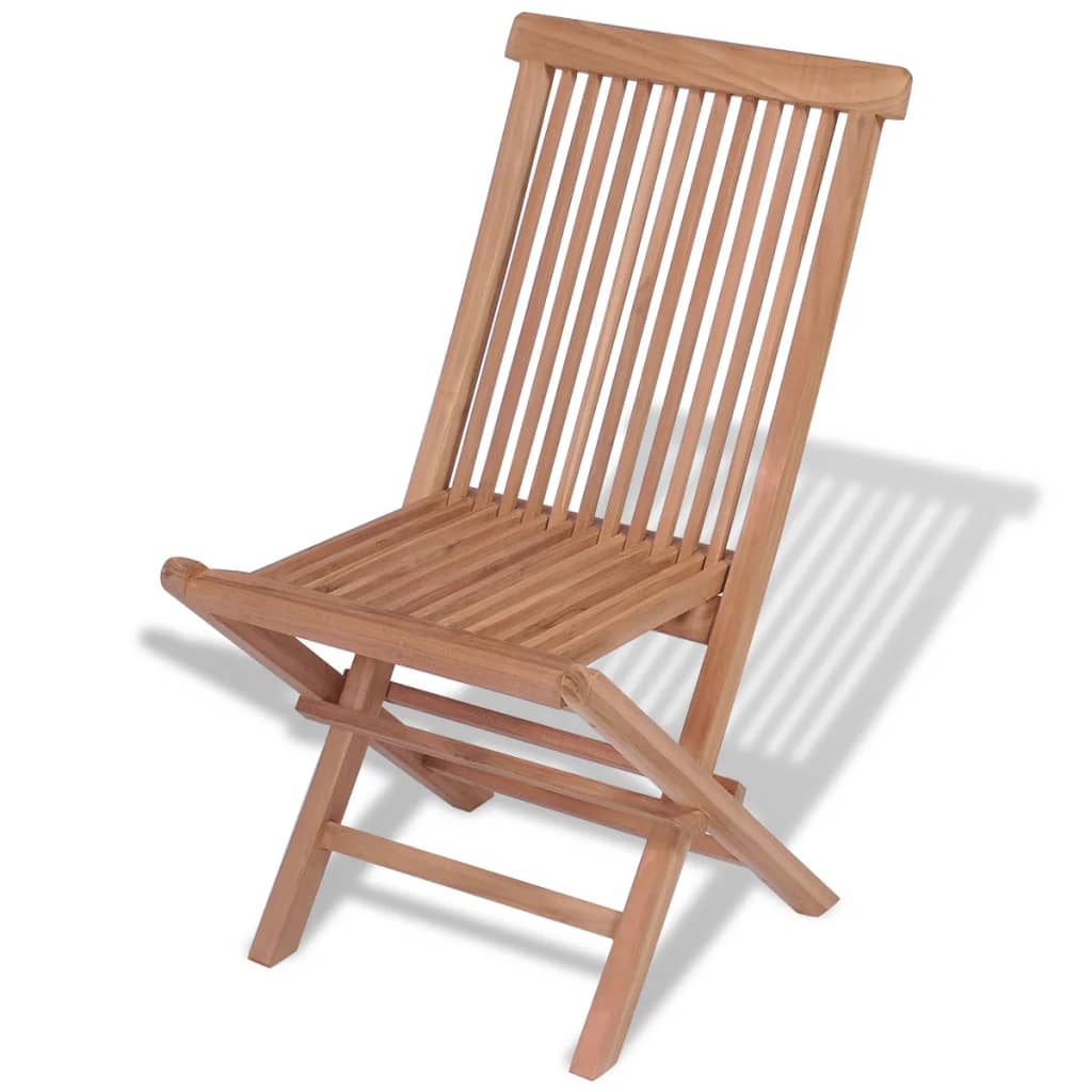 Chaises pliables de jardin 4 pcs Bois de teck solide 4 - 2