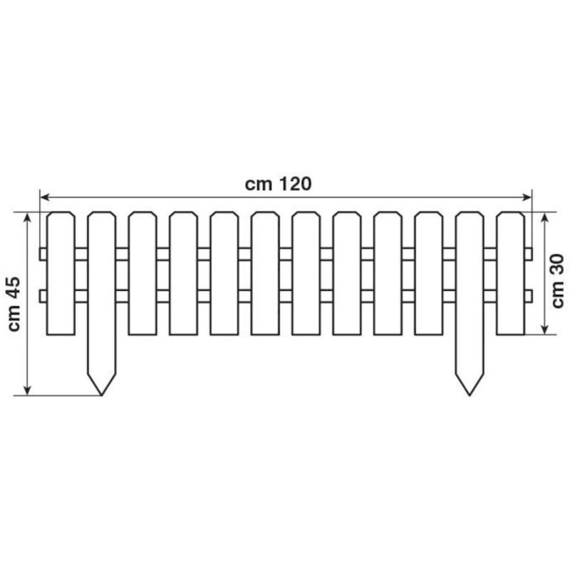 Recinzione da Giardino in Legno a Listelli Dritti Staccionata Basse Verdelook - 4