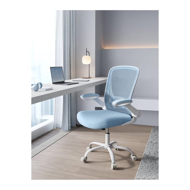Sedia da ufficio ergonomica in pelle, braccioli ribaltabili a 90 Sedia da ufficio ergonomica in pelle, braccioli ribaltabili a 90